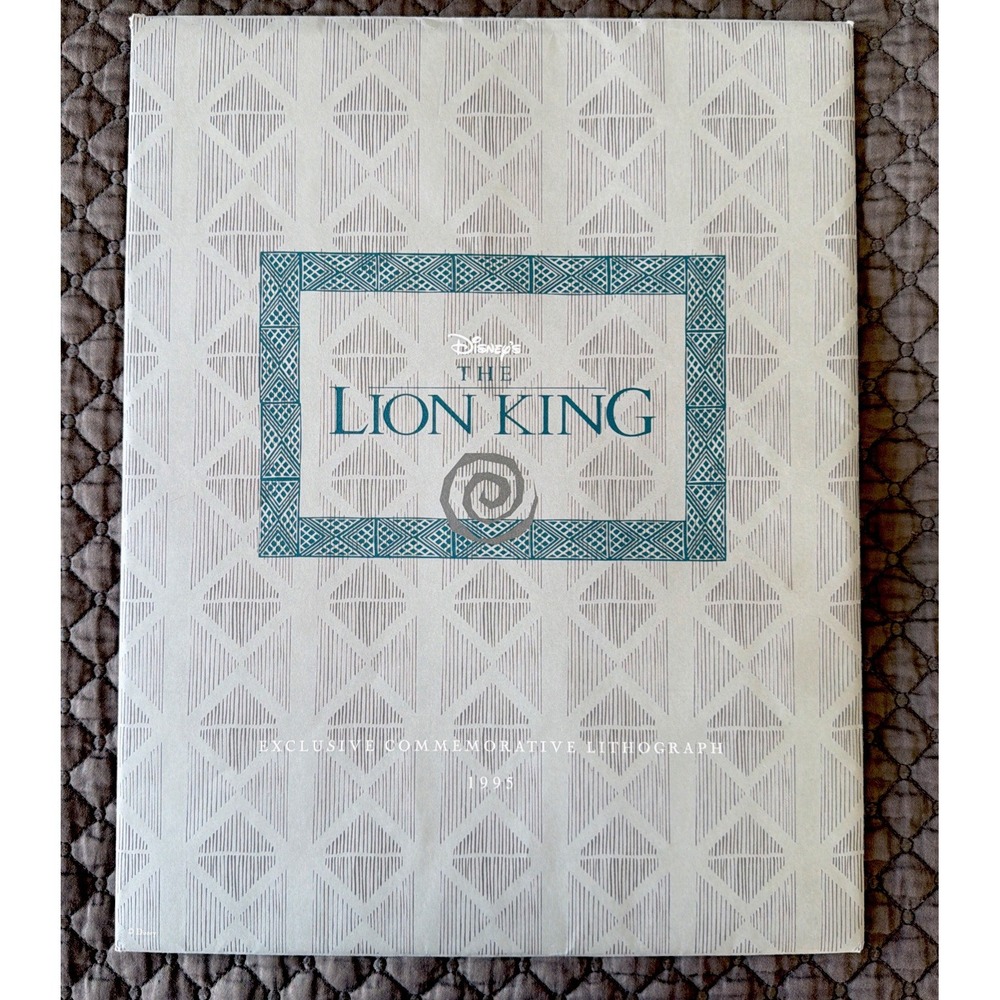 Disney The Lion King Exclusive Commemorative Lithograph Simba W/ Sleeve 1995 - Picture 4 of 4